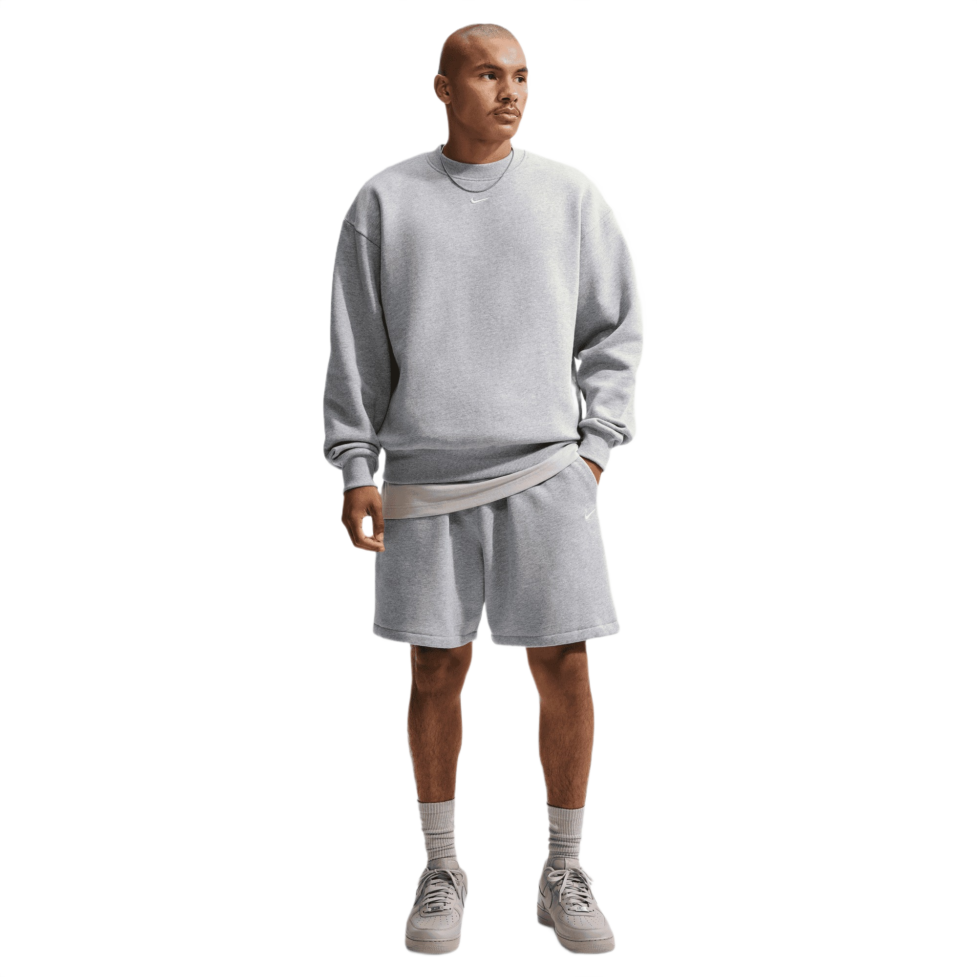 Nike Men's Solo Swoosh Shorts - Grey - GREY